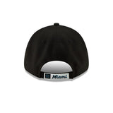 Czapka Miami Marlins, New Era, 9FORTY, drużyna, czarna
