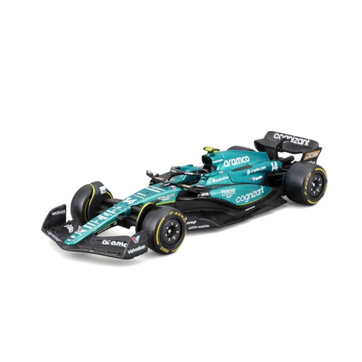 Model samochodu Aston Martin F1, z kaskiem, AMR23, bburago, 1:43, Fernando Alonso #14