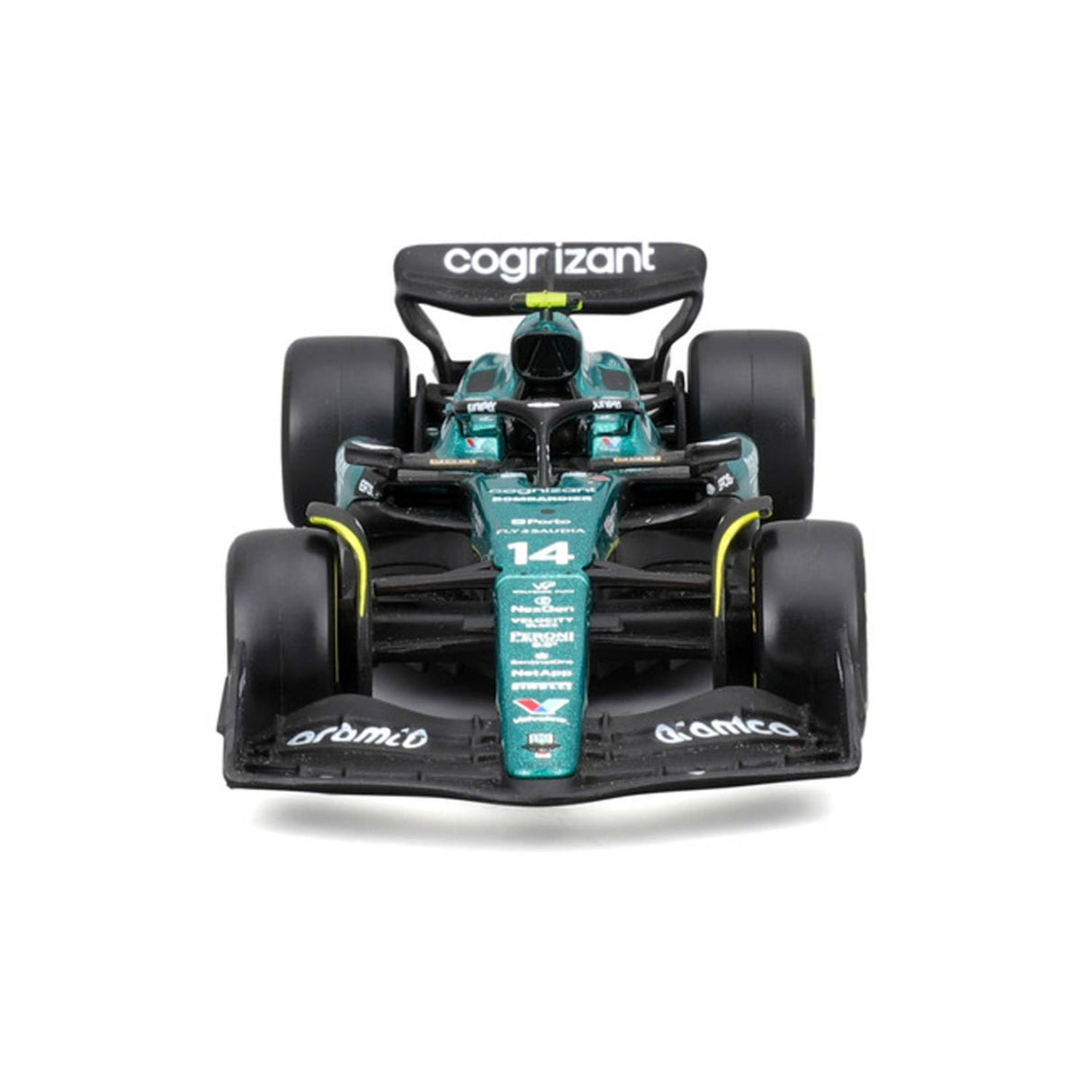 Model samochodu Aston Martin F1, z kaskiem, AMR23, bburago, 1:43, Fernando Alonso #14