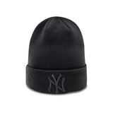 Czapka beanie New York Yankees, bezbłędny pin, New Era, całkowicie czarna