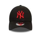 Czapka New York Yankees, czerwone logo, New Era, 9FORTY, czarna