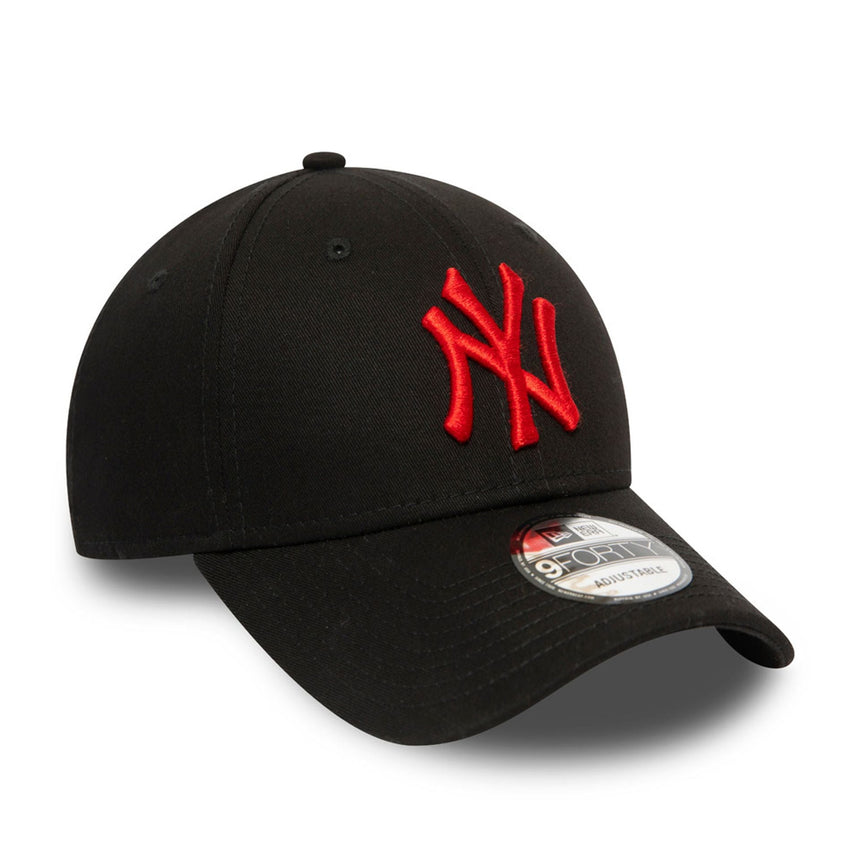 Czapka New York Yankees, czerwone logo, New Era, 9FORTY, czarna