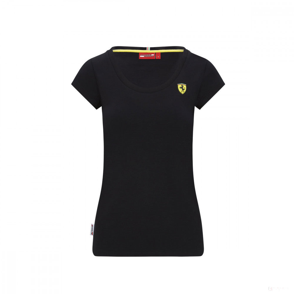 Dámské tričko Ferrari, Shield, Black, 2020