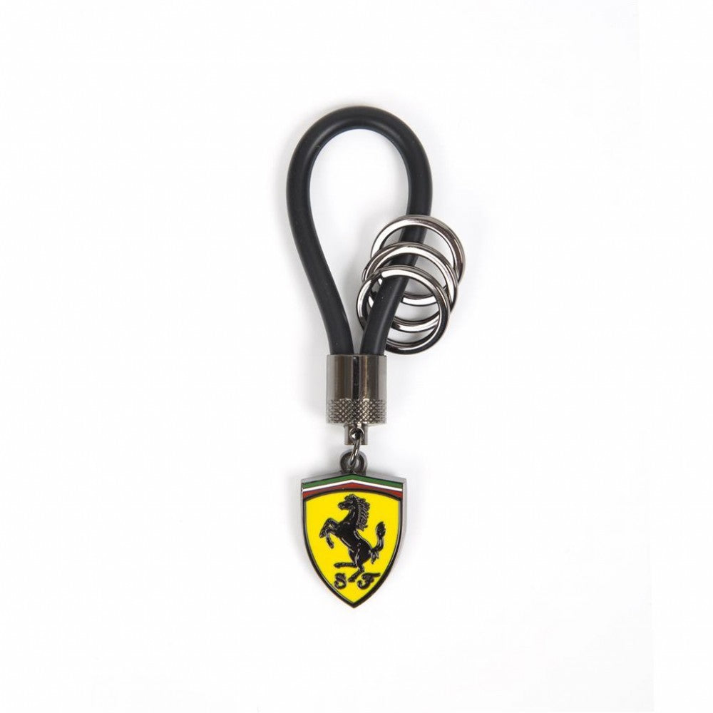 Ferrari klíčenka, gumový pásek, černá, 2018 - FansBRANDS®