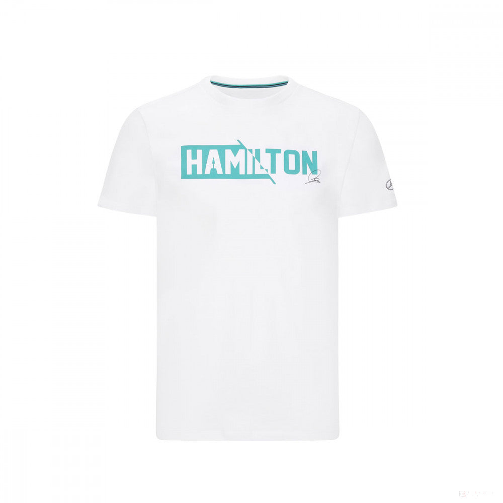 Tričko Mercedes, Lewis Hamilton #44, bílé, 2020