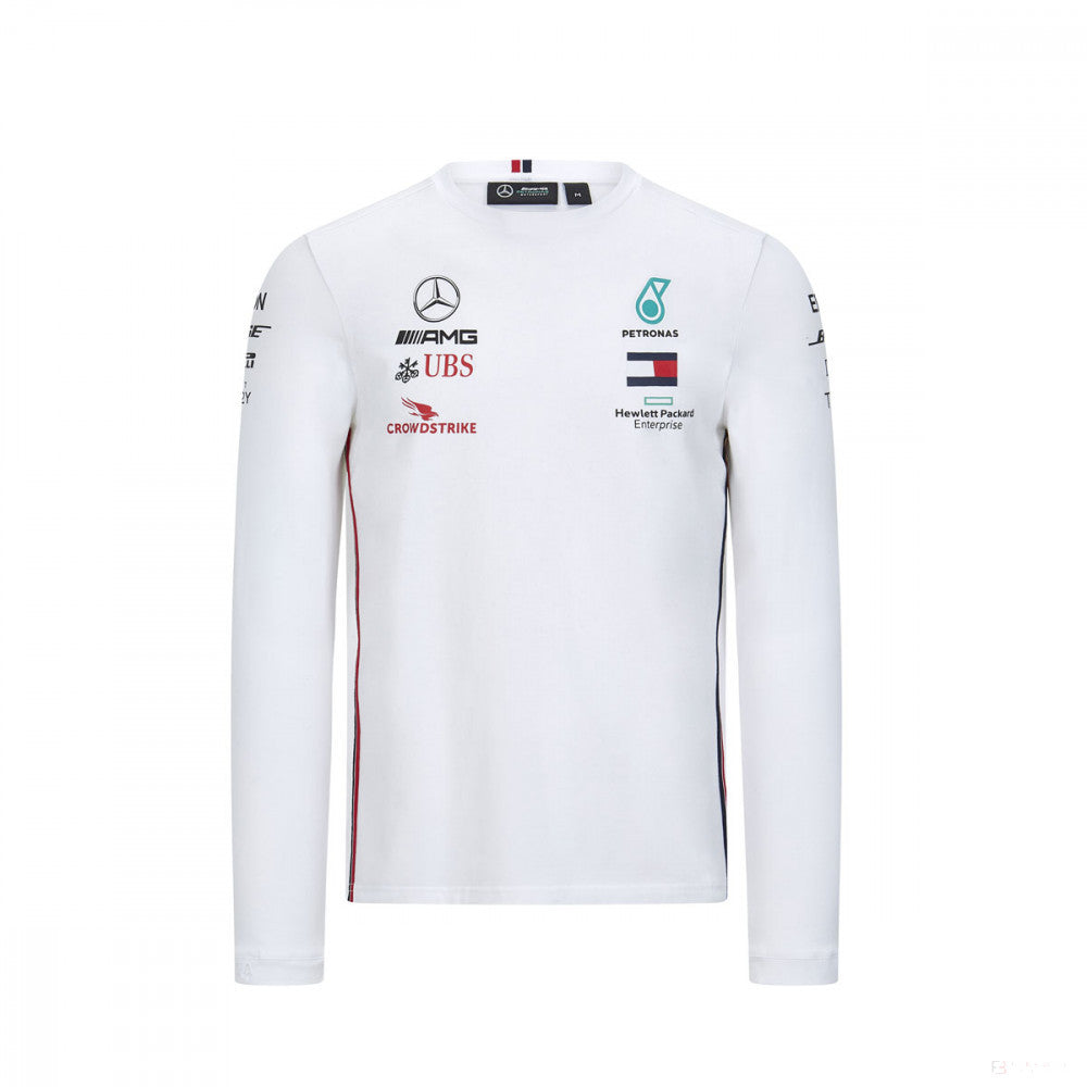 Mercedes tričko s dlouhým rukávem, tým s dlouhým rukávem, bílé, 2020