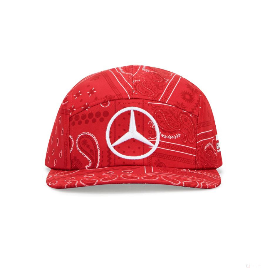 Baseballová čepice Mercedes Hamilton, GP Británie, pro dospělé, červená, 2020 - FansBRANDS®