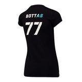 Dámské tričko Mercedes, Bottas Valtteri 77, černé, 2017