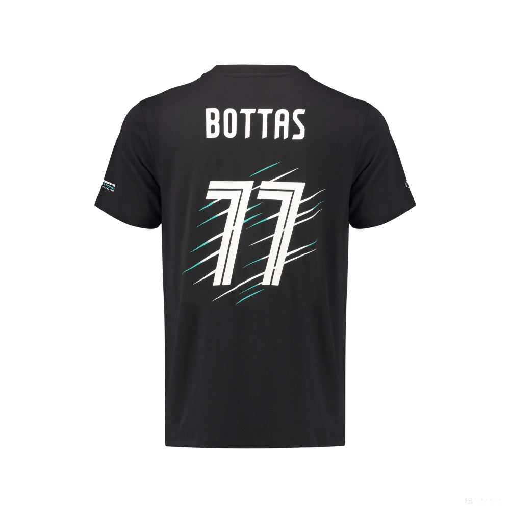 Tričko Mercedes, Bottas Valtteri 77, Black, 2018