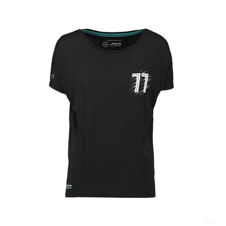 Dámské tričko Mercedes, Bottas Valtteri 77, černé, 2018 - FansBRANDS®