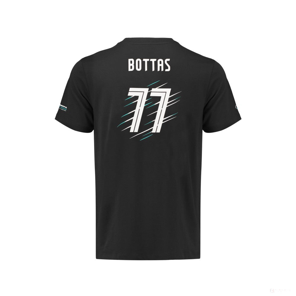 Dětské tričko Mercedes, Bottas, černé, 2018