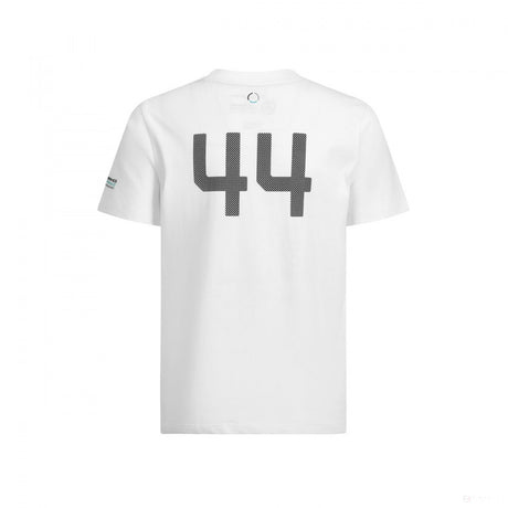 Dětské tričko Mercedes, Lewis Hamilton #44, bílé, 2019 - FansBRANDS®