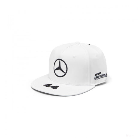 Kšiltovka Mercedes Hamilton Flatbrim, pro dospělé, bílá, 2019 - FansBRANDS®