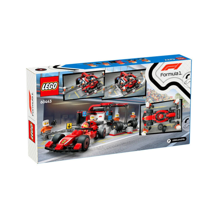 Ferrari, F1 LEGO® City 60443, pit stop z samochodem wyścigowym i załogą 🔥