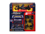 Red Bull Racing zestaw modelarski, akredytacja pitowa, bburago, 1:43, Max Verstappen, #1, RB19