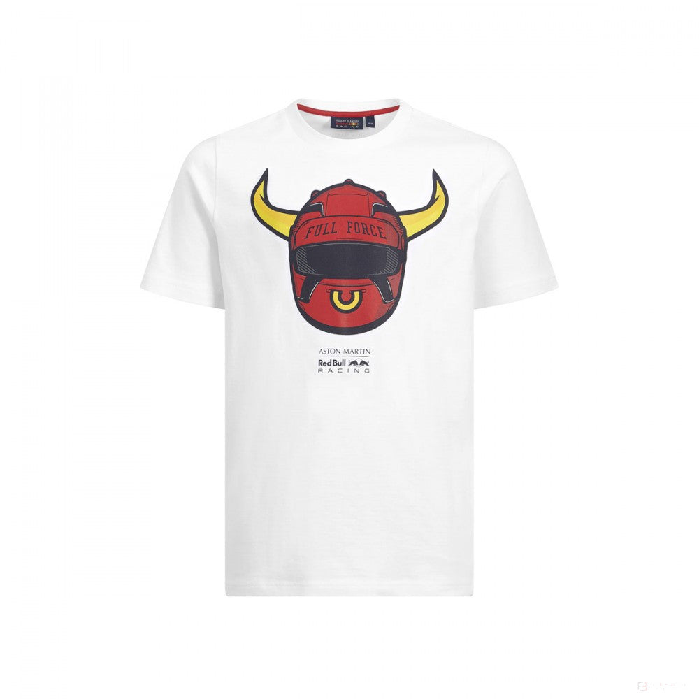 Red Bull dětské tričko, helma, bílá, 2019
