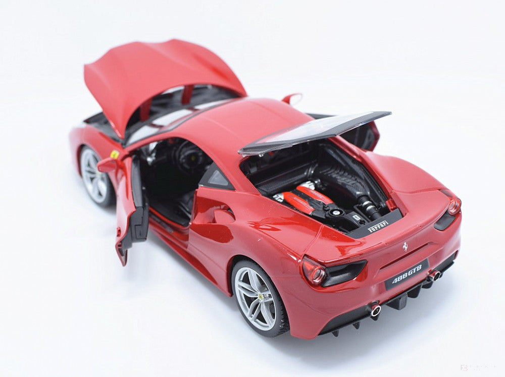 Ferrari Model auta, 488 GTB, měřítko 1:18, červená, 2018 - FansBRANDS®