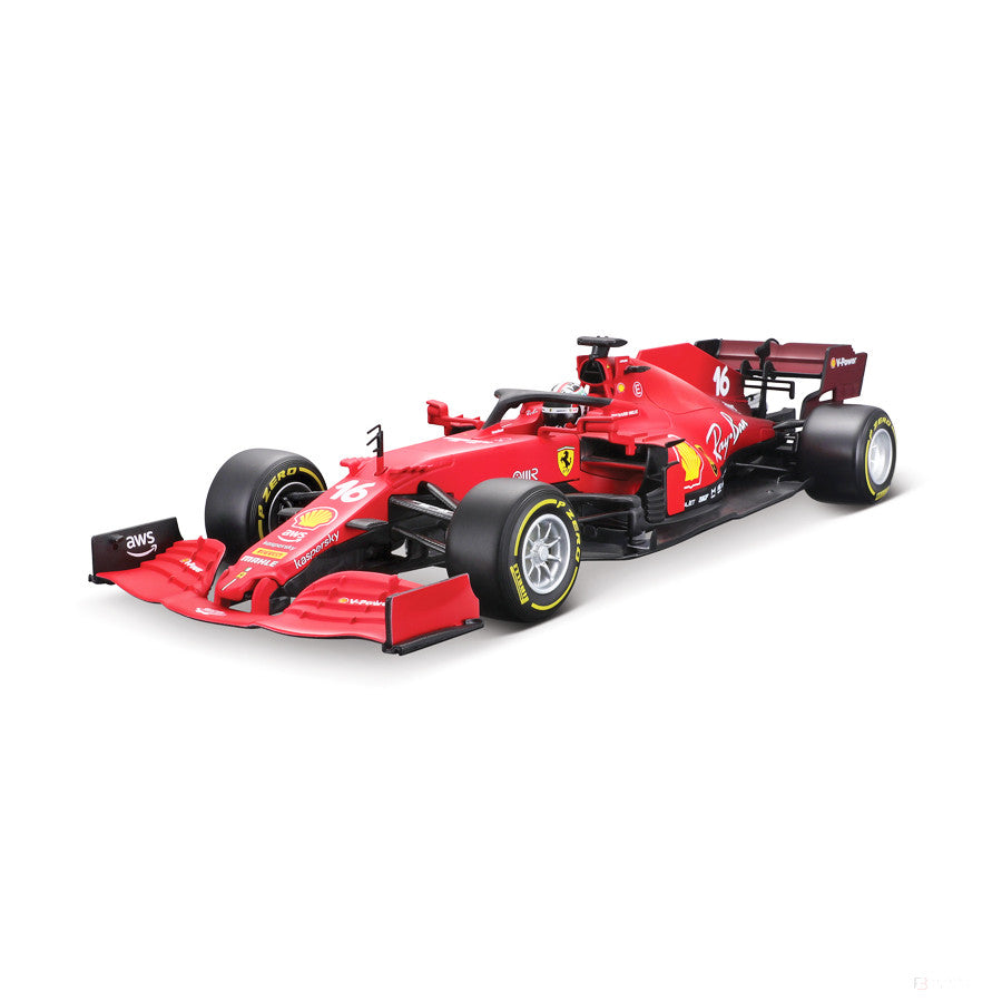Model vozu Ferrari, Charles Leclerc SF21, měřítko 1:18, červený, 2021