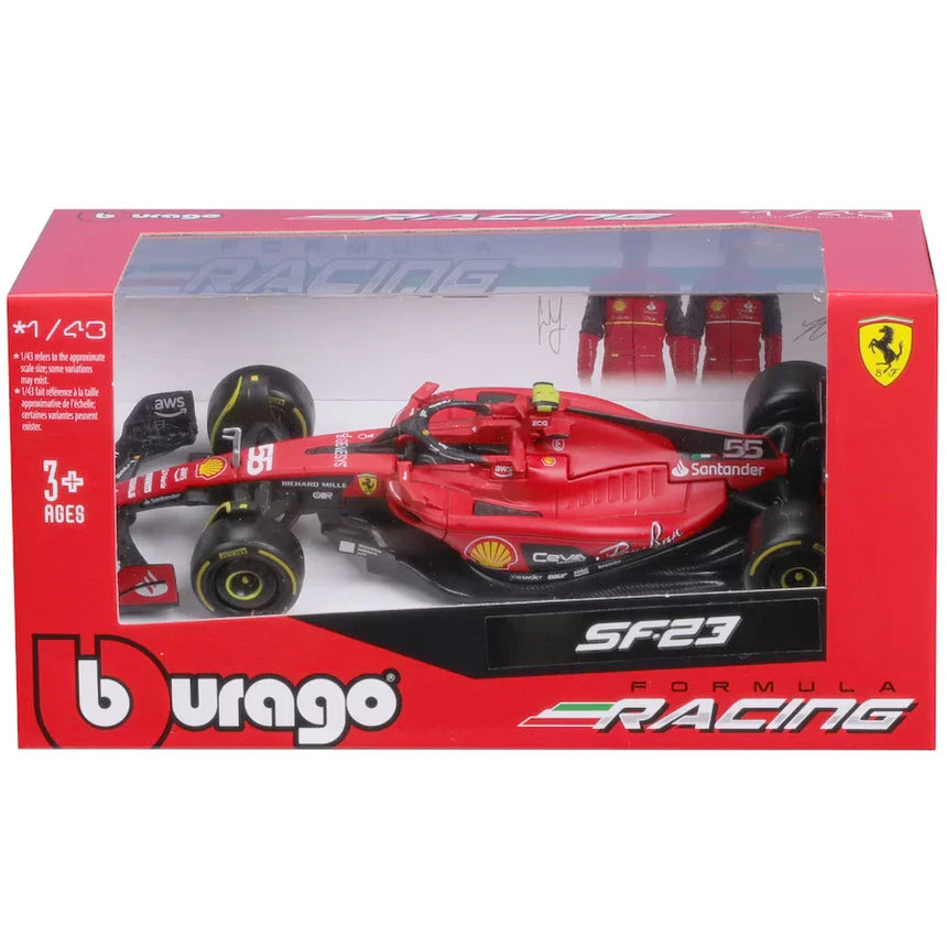 Model Ferrari, F1-23, bburago, 1:43, Carlos Sainz #55, 2023