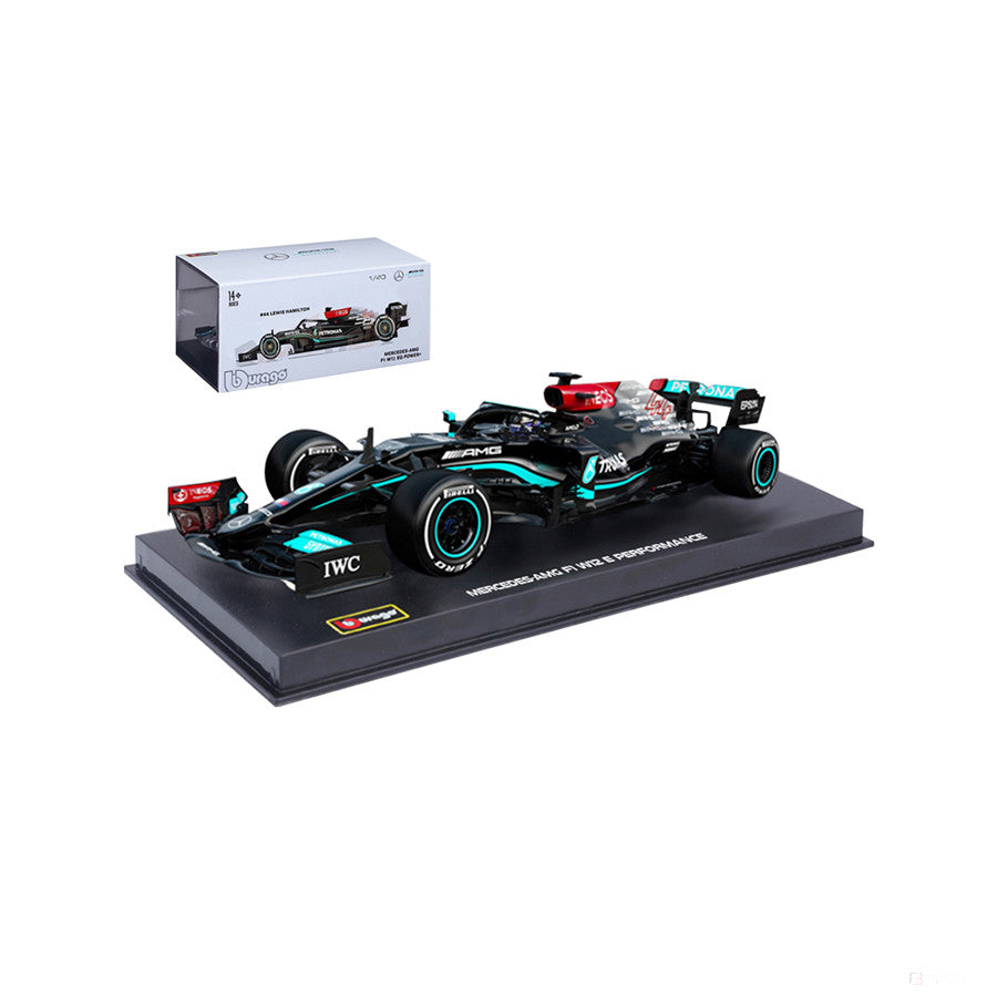 Model vozu Mercedes, W12 Lewis Hamilton Signature, měřítko 1:43, černý, 2021 - FansBRANDS®