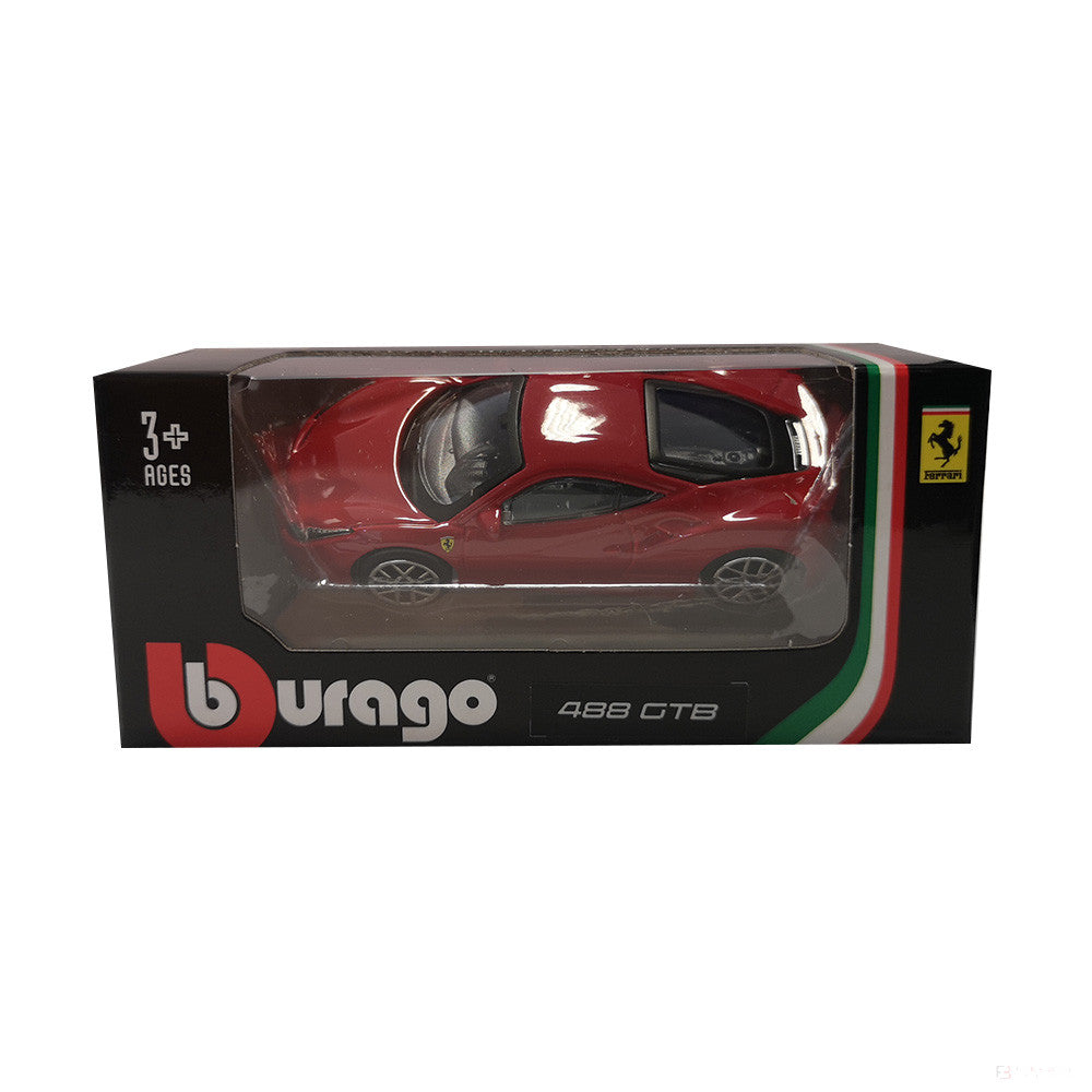Model auta Ferrari, 488 GTB, měřítko 1:64, červený, 2020