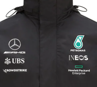 Mercedes Raincoat, Team, Black, 2021