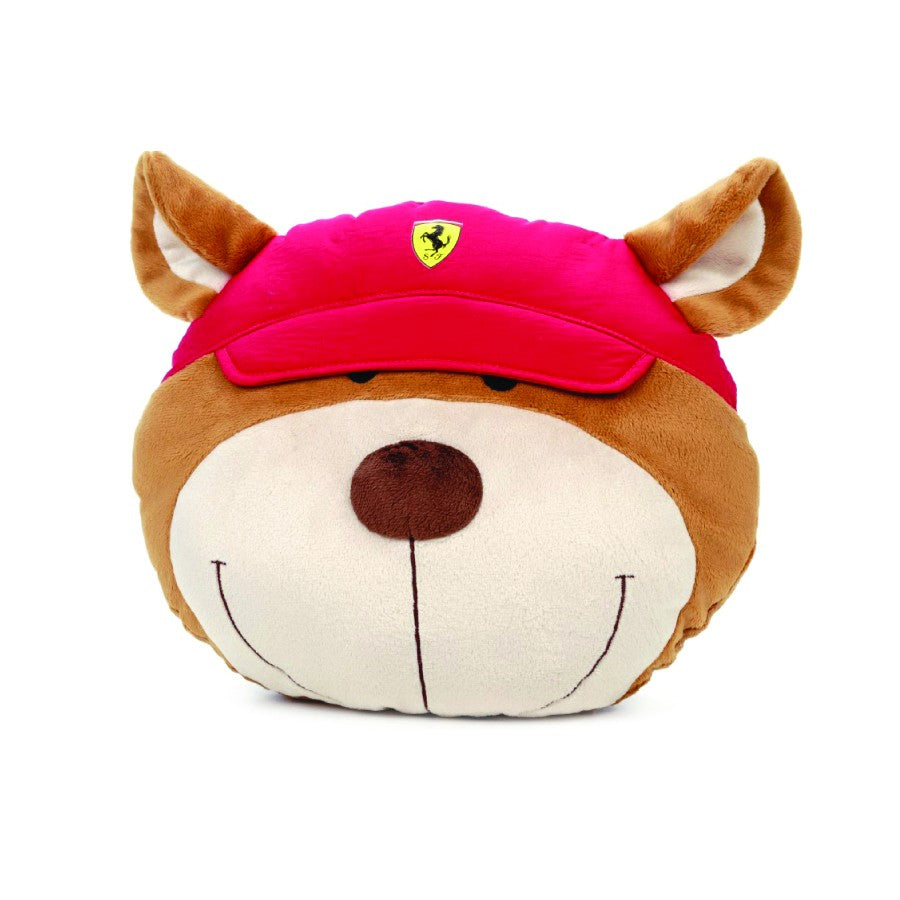 Ferrari Polštář, Teddy Face, 30 cm, červený, 2018 - FansBRANDS®