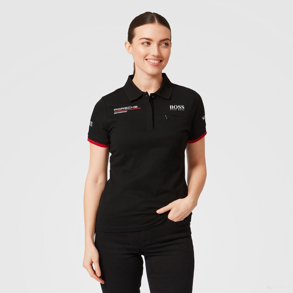 Porsche Womens Team Polo, černá, 2022