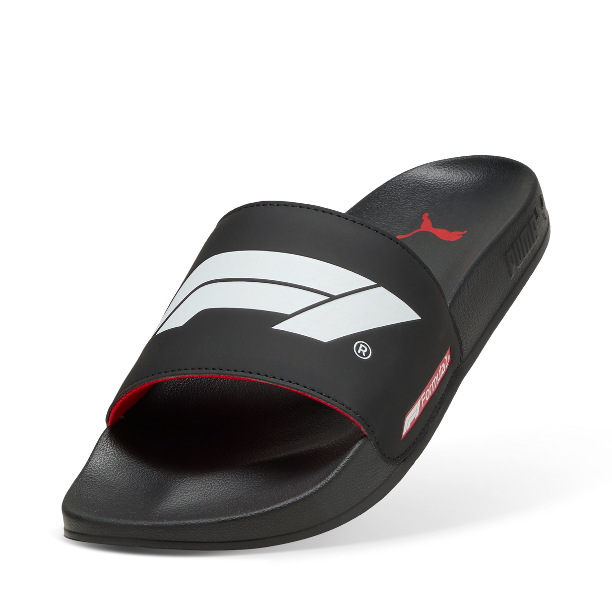 Kapcie z logo F1, Puma, Leadcat 2.0, czarne