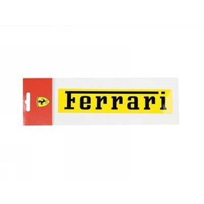 Samolepka Ferrari, 19x4 cm, žlutá, 2012