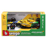 Model samochodu McLaren, Bburago, Lando Norris, malowanie Monaco Senna, MCL38 🔥