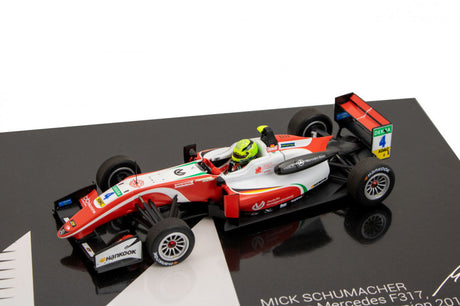 Mick Schumacher Model Car, Dallara Mercedes F317 F3 mistr Evropy 2018, měřítko 1:43, bílá, 2018 - FansBRANDS®