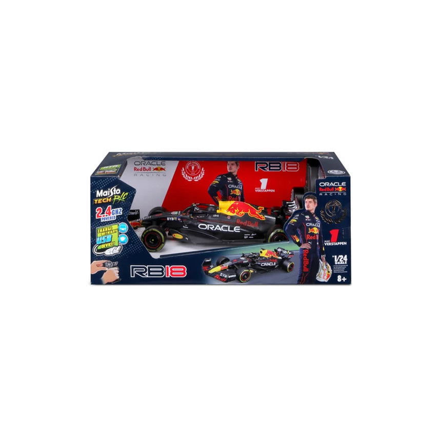 Zdalnie sterowany samochód Red Bull Racing, Maisto Tech RC, Max Verstappen, skala 1:24, nr 1, RB18