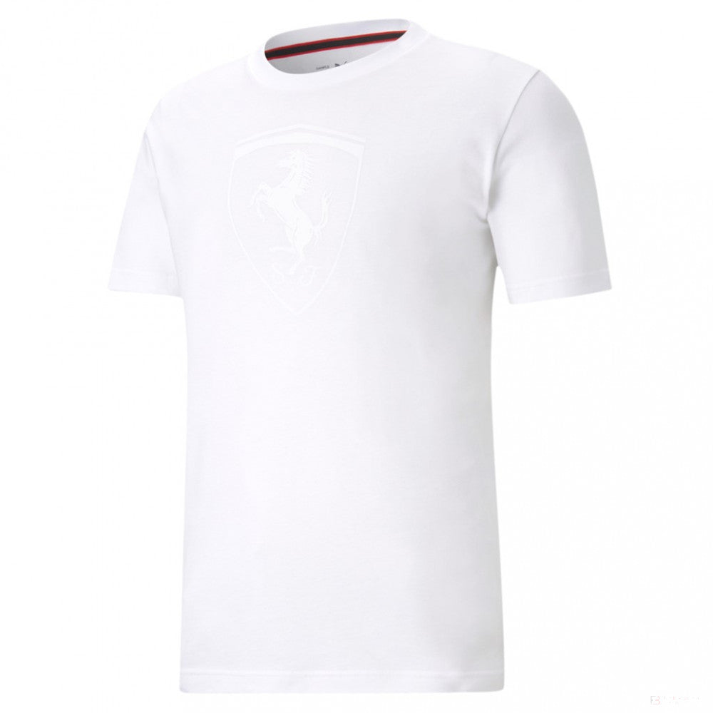 Ferrari tričko, Puma Race Big Shield, bílé, 2021