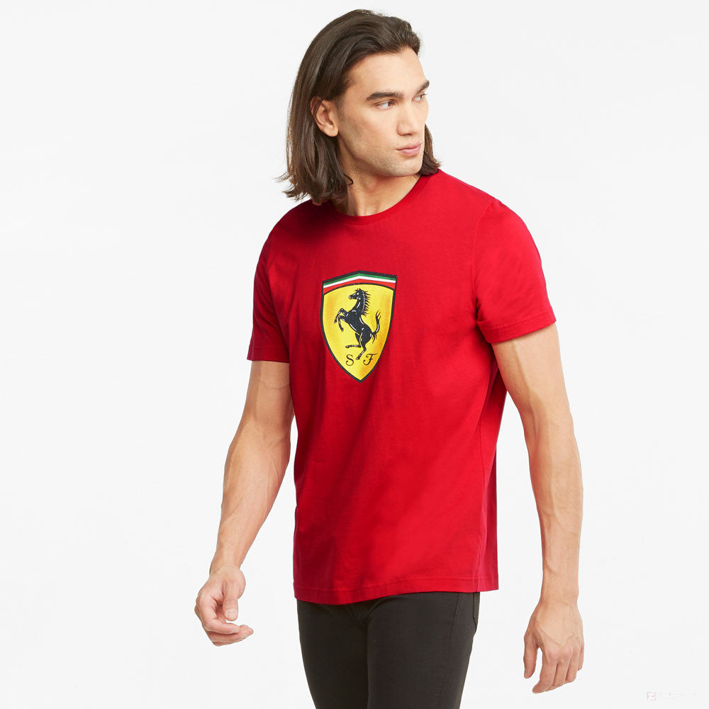 Ferrari tričko, Puma Race Big Shield, červené, 2021 - FansBRANDS®