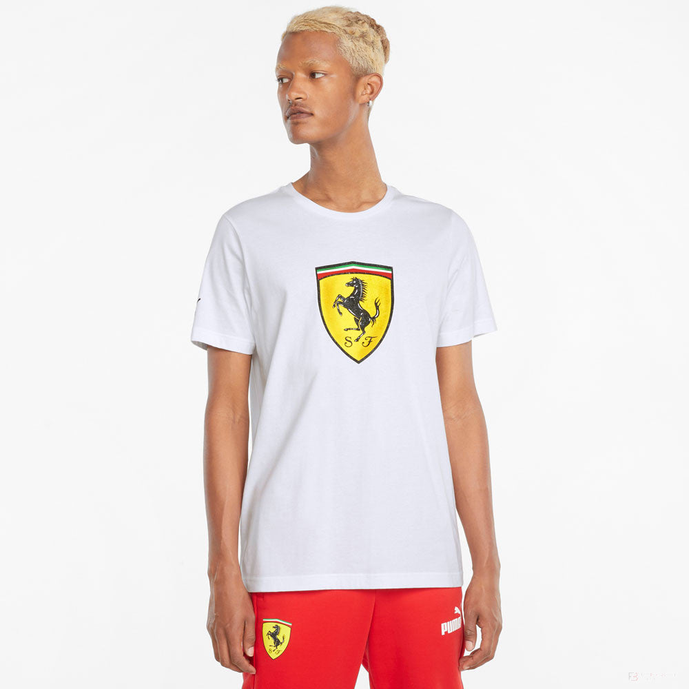 Ferrari tričko, Puma Race Shield, bílé, 2021