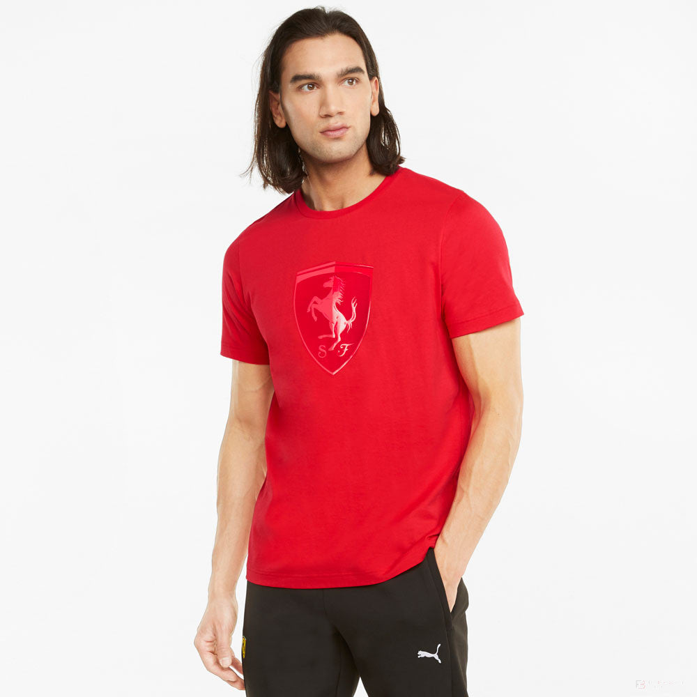 Ferrari tričko, Puma Tonal Big Shield, červené, 2021 - FansBRANDS®