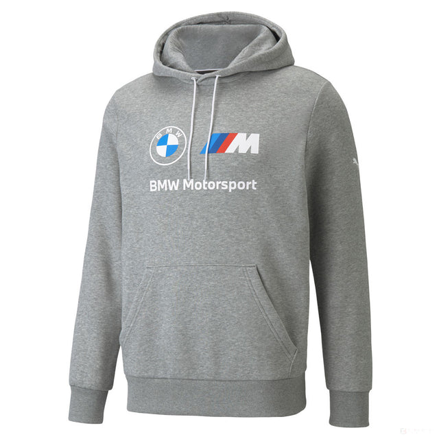 BMW Mikina s kapucí, Puma BMW ESS Fleece, šedá, 2021 - FansBRANDS®
