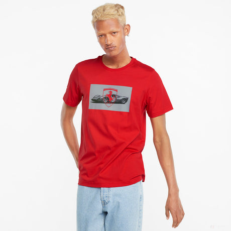 Ferrari tričko, Puma Race Graphic, červené, 2021 - FansBRANDS®