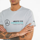 Tričko Puma Mercedes Team Logo, stříbrné, 2022