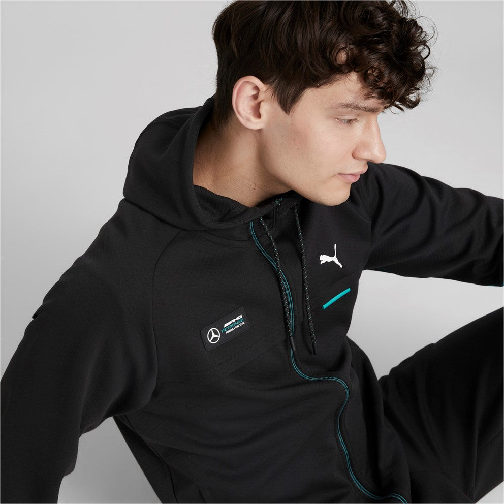 AMG Mercedes  Hooded Sweat Jacket Puma Black 2022 - FansBRANDS®