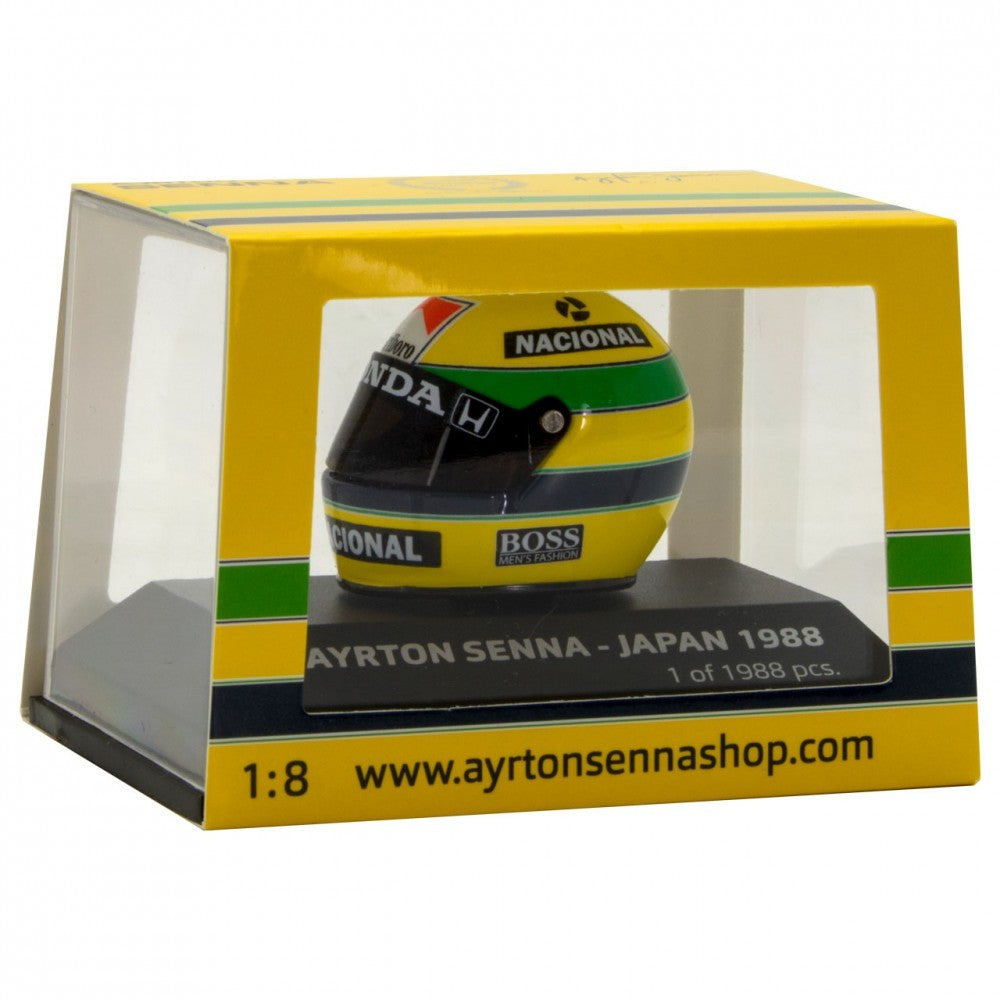 Helma Ayrton Senna Mini, měřítko 1:8, žlutá, 2018