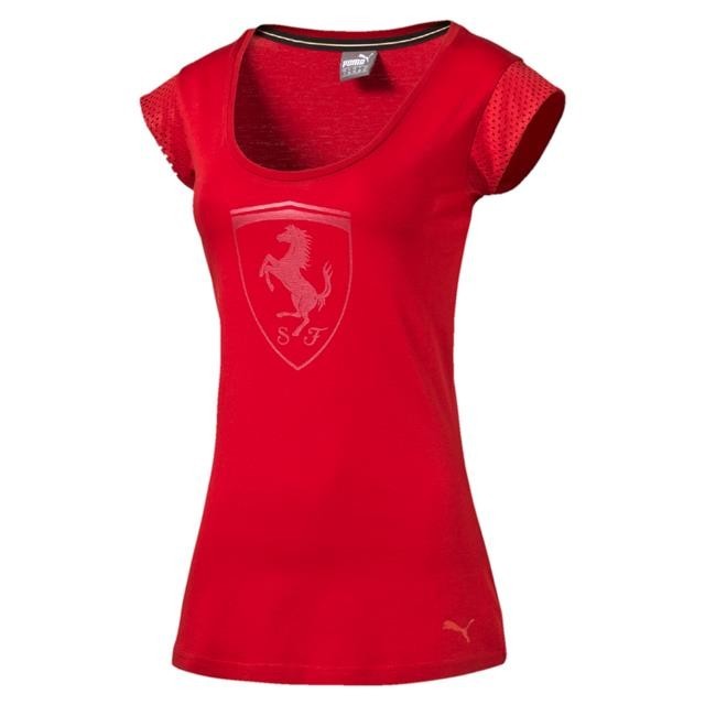 Dámské tričko Ferrari, Puma Big Shield, červené, 2016
