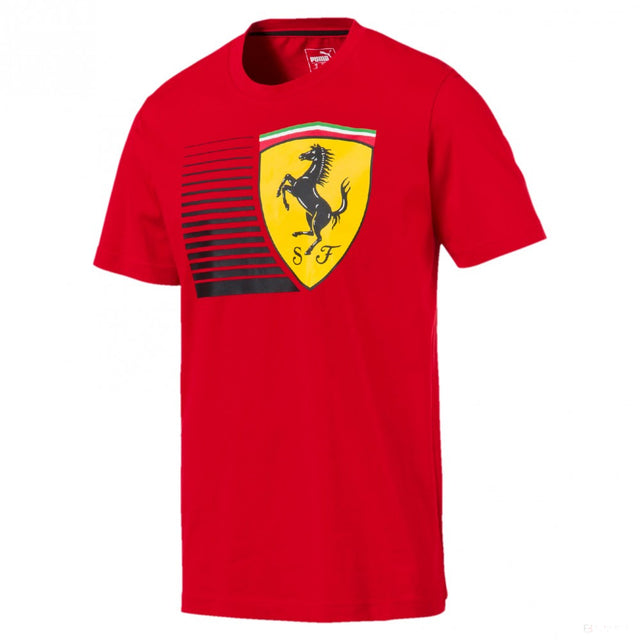 Ferrari tričko, Puma Big Shield, červené, 2018 - FansBRANDS®