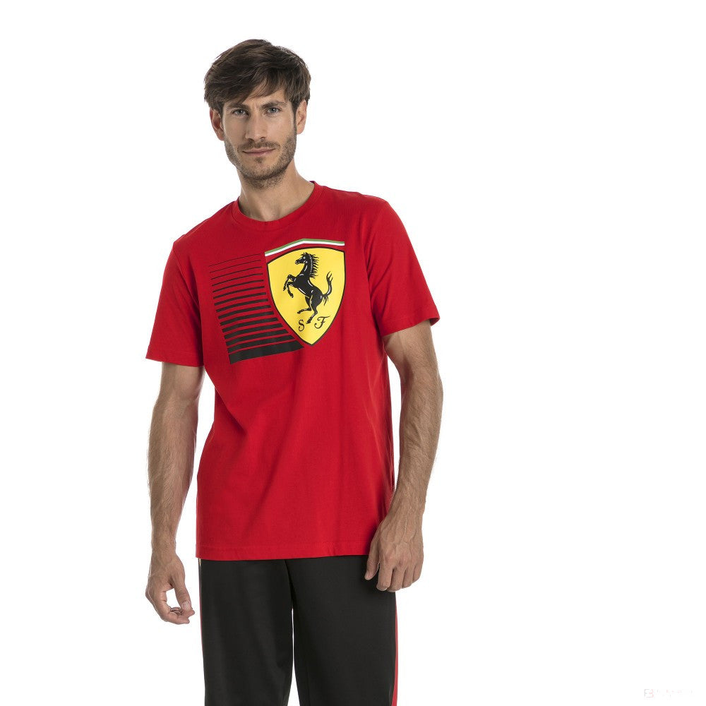 Ferrari tričko, Puma Big Shield, červené, 2018 - FansBRANDS®