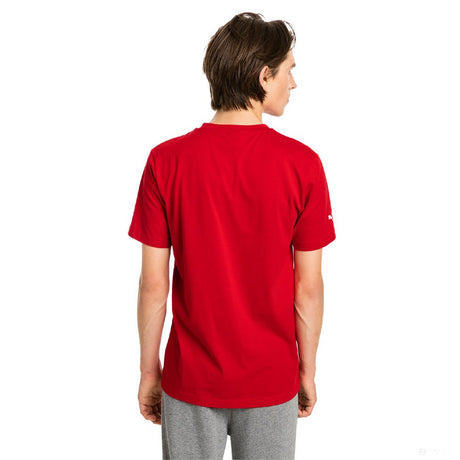 Ferrari tričko, Puma Big Shield s kulatým výstřihem, červené, 2019 - FansBRANDS®