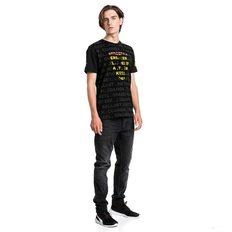 Ferrari tričko, Puma Big Shield s kulatým výstřihem, černé, 2019 - FansBRANDS®