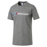 Koszulka BMW, Puma BMW MMS logo z okrągłym dekoltem, szara, 2019