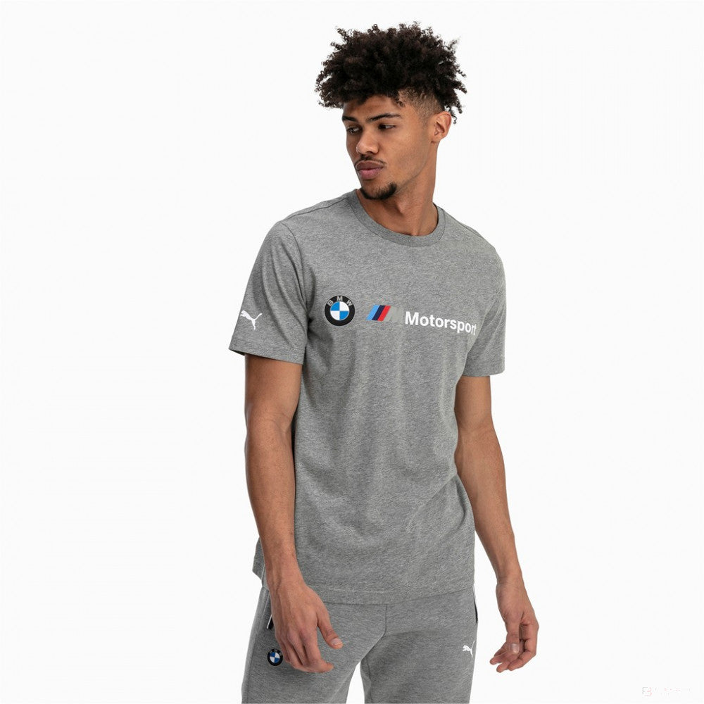 Tričko BMW, Puma Logo BMW MMS, šedé, 2019