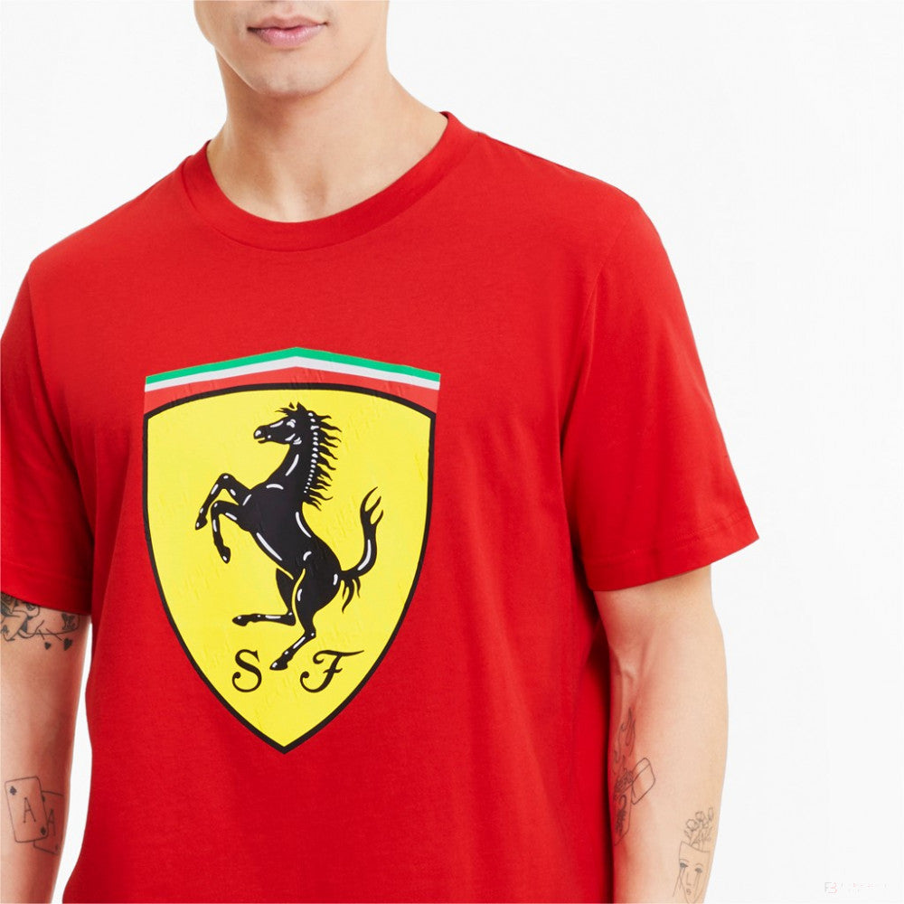 Ferrari tričko, Puma Race Big Shield+, červené, 2020 - FansBRANDS®